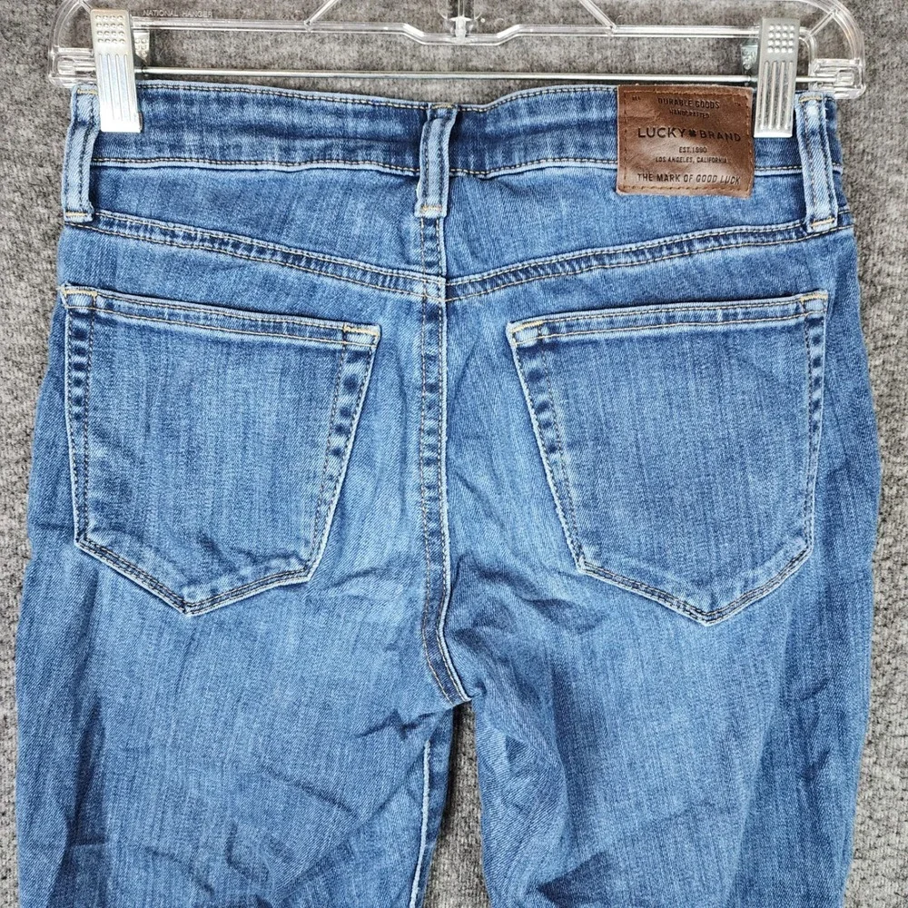 Lucky Brand Jeans Womens 00/24 Ava Crop Blue Mid Rise Stretch Denim EUC